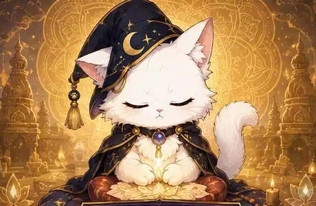 베다점를 보는 영냥이
